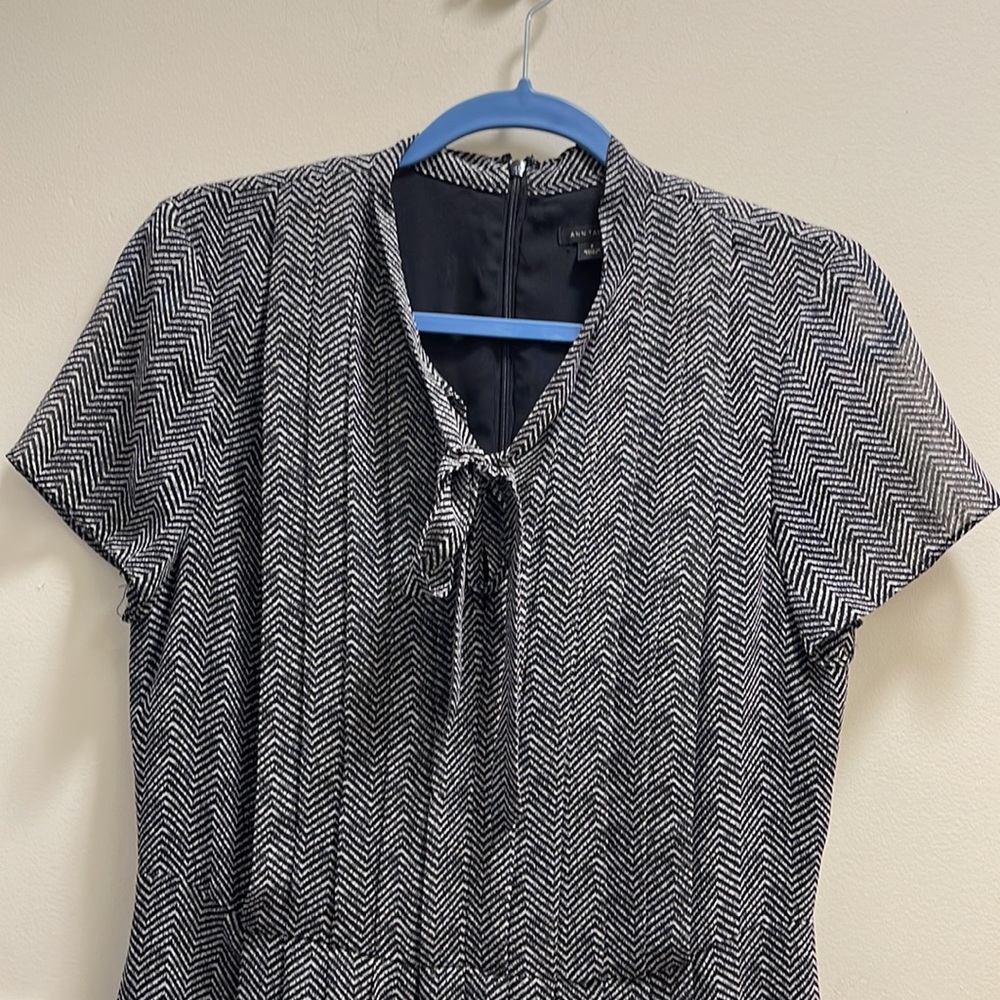NWOT Ann Taylor Tie Neck Midi Dress (Size 8) - Picture 6 of 8